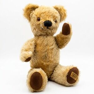 Vintage Merrythought Mohair Teddy Bear 18in Jointed Glass Eyes England 1960s HTF